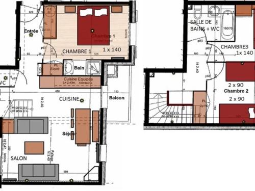 Appartement Villard-sur-Doron, 4 pièces, 8 personnes - FR-1-594-183