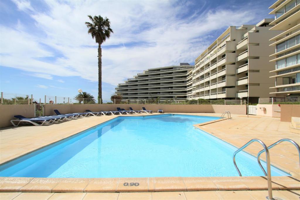 appartement vue mer dans residence avec piscine des terrasses du levant, 66140 Canet-en-Roussillon