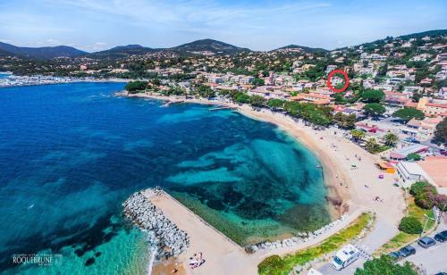 Appt vue mer à 150 m de la plage, Golfe de Saint-Tropez