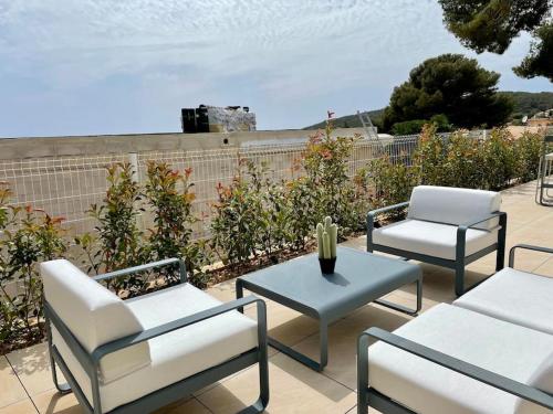 Apt neuf : vue mer, Jacuzzi sur grande terrasse