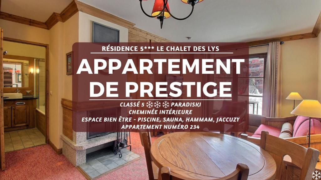 Appartement ARC 1950 - Suite de Prestige - Cheminée intérieur ARC 1950, Résidence 5* Le Chalet des Lys 73700 Arc 1950