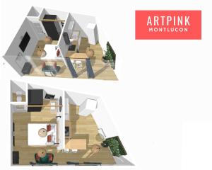 Appartement Artpink - Idéal Pros - Proche commerces - Agathor 5 Passage de la Bascule 03100 Montluçon Auvergne