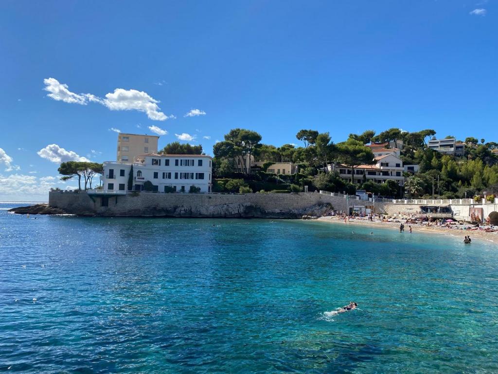 AU BORD DE L'EAU Studio climatisé avec Terrasse et vue mer à 40m de la plage Le calendal 2 Avenue des Calanques, 13260 Cassis