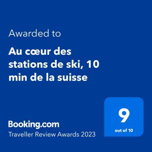 Appartement Au cœur des stations de ski, 10 min de la suisse 10 Place du 3eme rta 25450 Damprichard Franche-Comté
