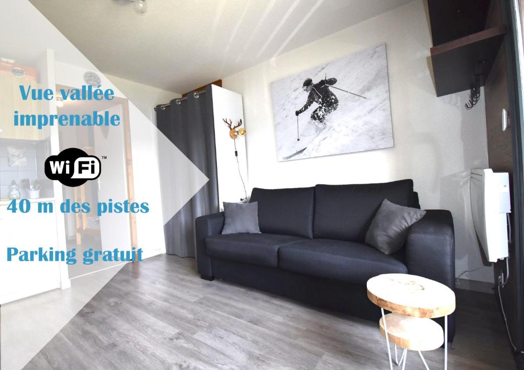 Appartement Au Pied des Pistes B31, Chaleureux studio 4 pers, vue sur la vallée imprenable avec WIFI, DRAPS NON COMPRIS Le pied des piste B, 4ème étage 28 Impasse de la Grande Terche 74430 Saint-Jean-dʼAulps