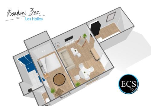 Bambou Zen - HyperCentre - Arrivée Autonome - Parking gratuit Courtsejour37