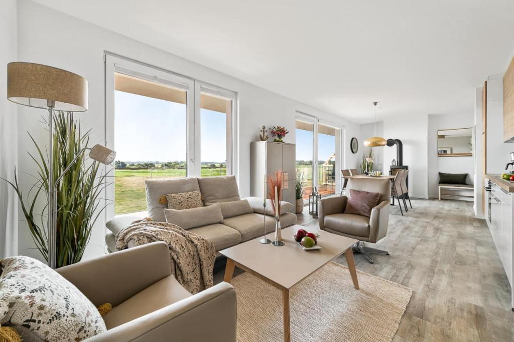 BeachWaveTwo- 2OG, Meerblick, Balkon, Kamin, Sauna Strandpromenade 14, 24376 Olpenitz