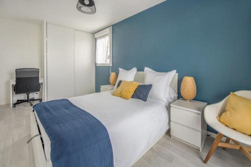 Bel appartement de 2 chambres à 40 min de Paris
