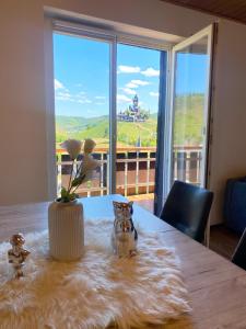 Burg Panorama Blick Moderne Zentrale FeWo