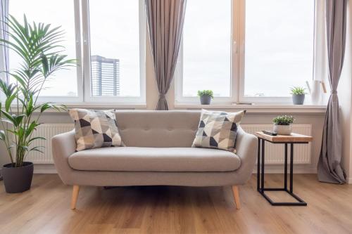 Business Apartment mit Blick auf die Skyline von Essen