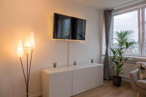 Business Apartment mit Blick auf die Skyline von Essen