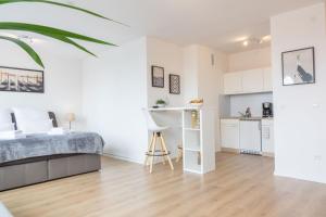 Business Apartment mit Blick auf die Skyline von Essen