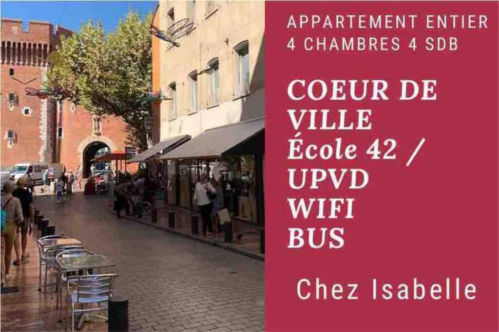 Appartement Cœur de Ville/Castillet/4 chambres indépendantes 2ème étage 17 Rue des Fabriqués Couvertes 66000 Perpignan