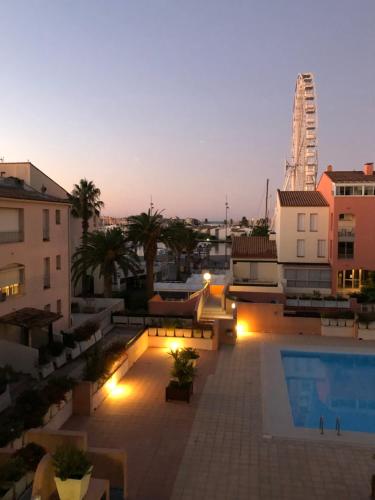 Cap d’Agde Centre port avec parking privé et belle vue port et mer