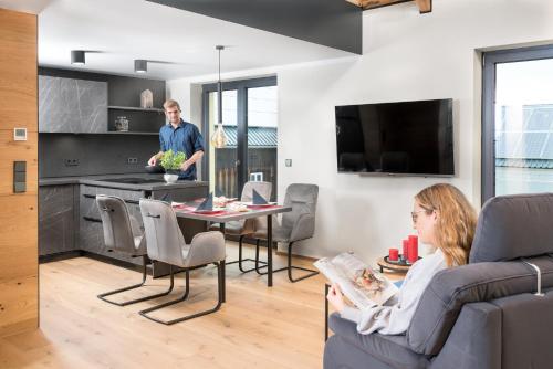 Chalet-Ferienwohnung Bergloft, 115 qm, Wellness/Fitness/Sauna – Bergrödelhof