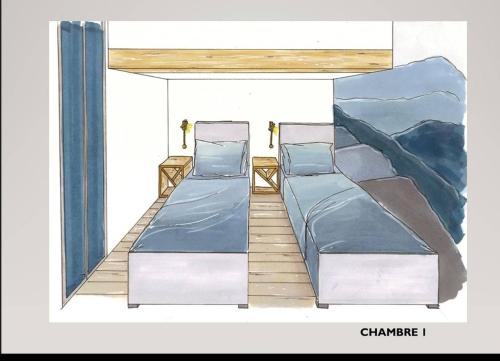 Chalets de Bois méan T3 6 personnes BMD802