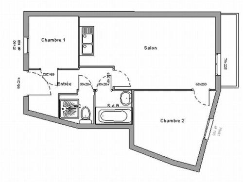 Appartement Appartement Chamrousse, 2 pièces, 6 personnes - FR-1-340-120 394 Rue des chardons bleus  ROCHE BERANGER Chamrousse