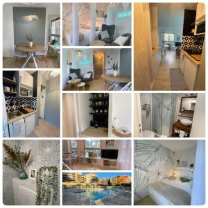 Charmant studio face au port Santa Lucia avec piscine et parking privé