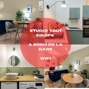 Charmant studio tout équipé et situé à 200m de la gare