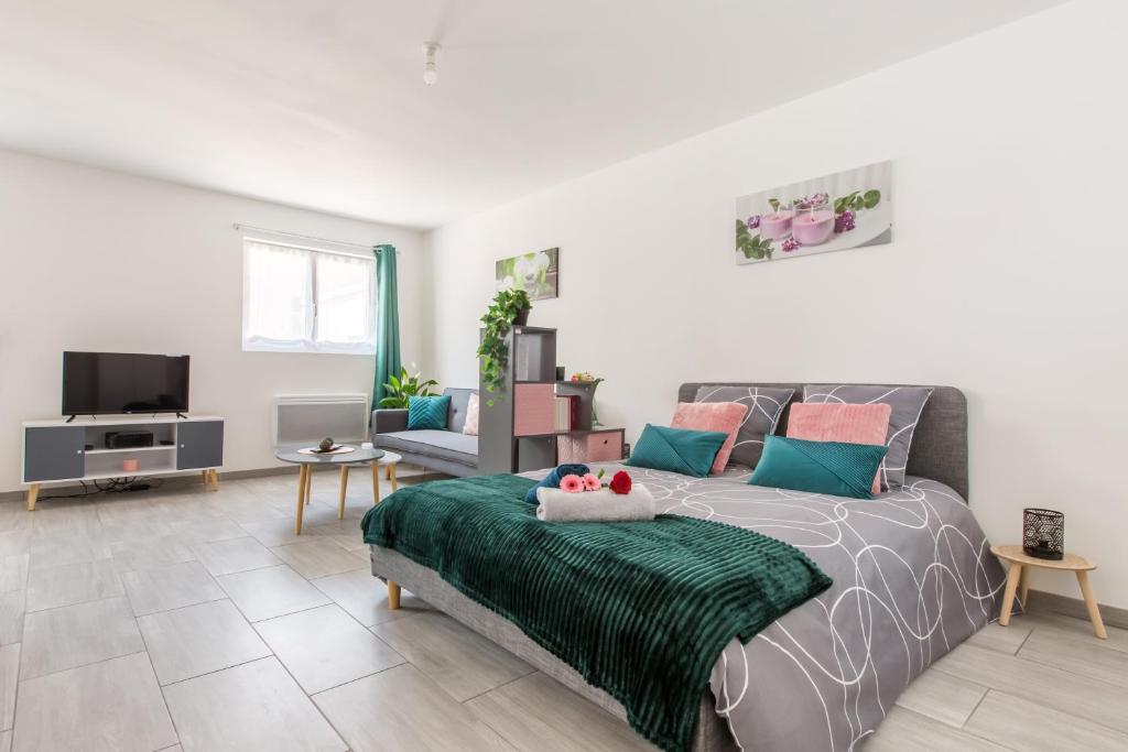 Charmant studio Zen & Cozy Charles de Gaulle Appartement 16 16 Rue des Arts, 59100 Roubaix