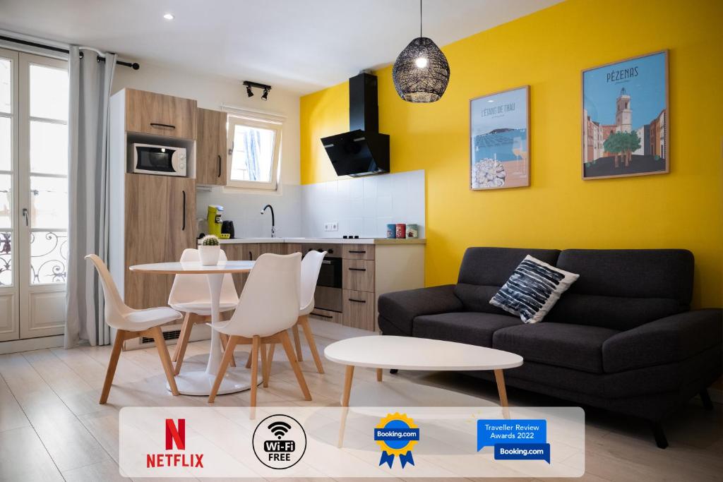 Appartement ColorPop - Netflix Wifi Tout équipé - Appart Pézenas Centre Impasse des Selliers 34120 Pézenas