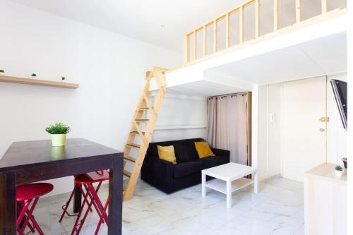 Contemporary Mezzanine Studio With Furnished Balcony