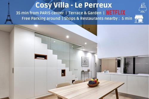 Cosy Villa LE PERREUX - Terrace & Garden, Netflix, Free Parking - Visit Paris & Disneyland !