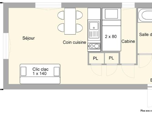 Appartement Appartement Crest-Voland, 1 pièce, 4 personnes - FR-1-595-64 CHEMIN DE LA GRANGE Crest-Voland