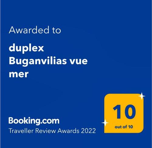 duplex Buganvilias vue mer