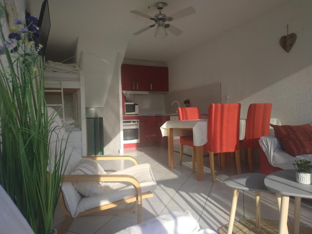 Duplex pour 4-5 pers, 35m2 - 300m plages, parking privé Résidence Les Saladelles - Appartement 31 197 Avenue du Palais de la Mer, 30240 Le Grau-du-Roi