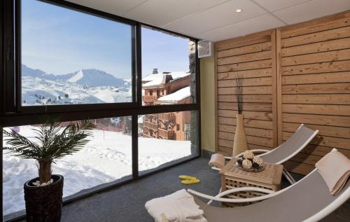 Duplex skis aux pieds Belle Plagne