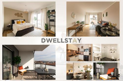 DWELLSTAY - Modernes Apartment I 55qm I 2 Zimmer I Küche I Bad I Terrasse I TV I Netflix