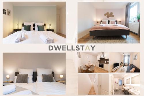 DWELLSTAY - Premium Wohnung I 95qm I 3 Schlafzimmer I großes Bad I Küche I Wohnzimmer I TV