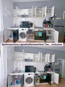 Ein Schlafenzimmer Wohnzimmer Schlafensofa maximum 3personen Rheinhausen Center 24h checkin
