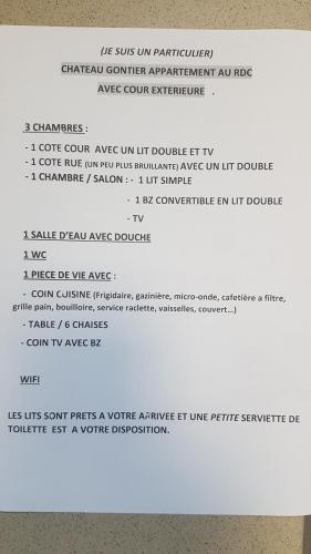 appartement entier 2 a 6 personnes. Château-Gontier france