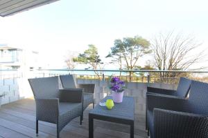 F-1072 Haus am Strand FeWo 05 strandnah, Dachterrasse, Meerblick
