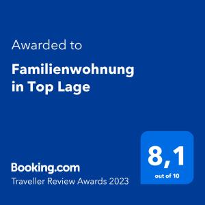 Familienwohnung in Top Lage