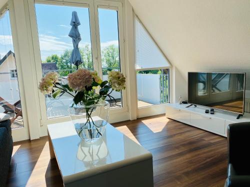 Ferien-Apartment Haubentaucher im Naturschutzgebiet mit Privatstrand