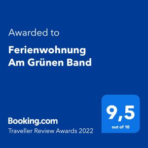 Ferienwohnung Am Grünen Band