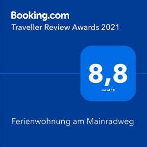 Appartement Ferienwohnung am Mainradweg Brückenstraße 1 97246 Eibelstadt Bavière