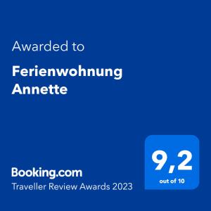 Ferienwohnung Annette
