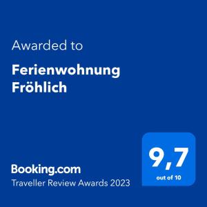 Appartement Ferienwohnung Fröhlich 10 Flurweg Obergeschoss 97904 Dorfprozelten Bavière