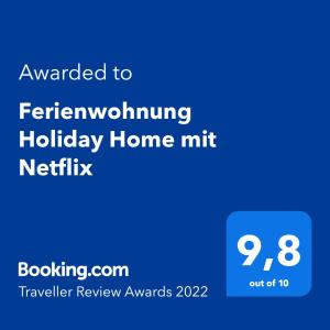 Ferienwohnung Holiday Home mit Netflix