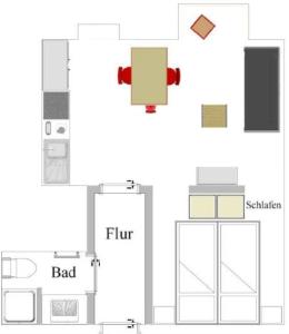 Appartement Ferienwohnung Kleine Luise 17 Luisenstraße 26548 Norderney Basse-Saxe