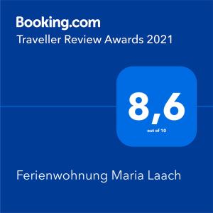 Appartement Ferienwohnung Maria Laach 28 Römerstraße 56653 Glees Rhénanie-Palatinat