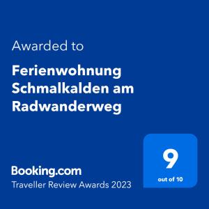 Appartement Ferienwohnung Schmalkalden am Radwanderweg 9 Herrentälchen 98574 Schmalkalden Thuringe