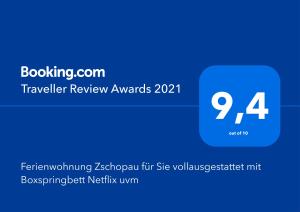 Ferienwohnung Zschopau für Sie vollausgestattet mit Boxspringbett Netflix uvm