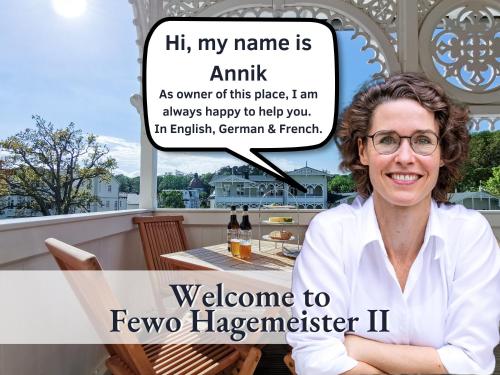 Fewo Hagemeister II Für Paare mit Hund - 2 Balkone, Sauna im Haus, zentral, 6 min zum Strand