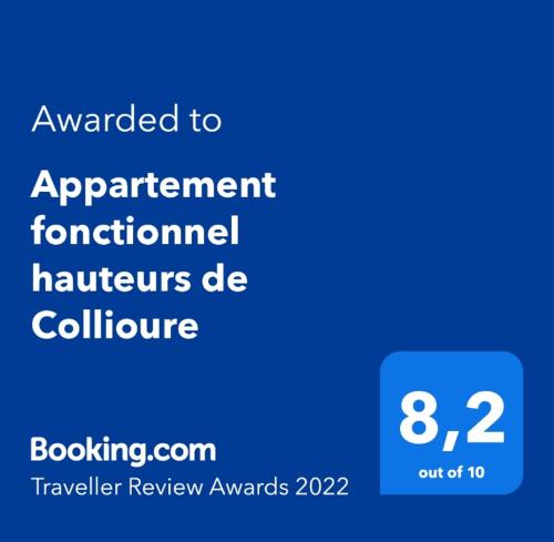 Appartement fonctionnel hauteurs de Collioure Collioure france