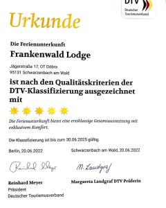 Appartement Frankenwald-Lodge 17 Jägerstraße 95131 Schwarzenbach am Wald Bavière